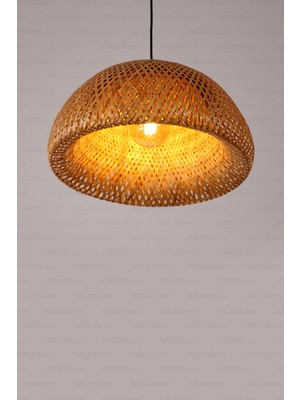 Bohem Bambu Boja Pendant Sarkıt Avize Lamba 45 cm - Iskandinav, Modern, Bohem, Rattan Aydınlatma