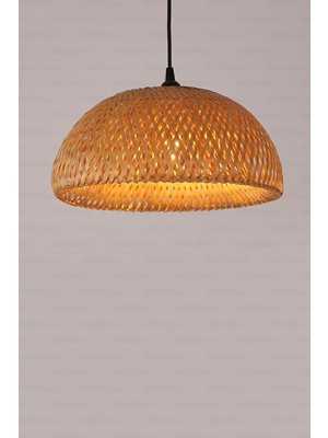 Bohem Bambu Boja Pendant Sarkıt Avize Lamba 35 cm - Iskandinav, Modern, Bohem, Rattan Aydınlatma