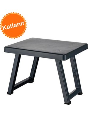 Express Reyon Katlanır Plastik Sehpa Antrasit - Kamp Masası