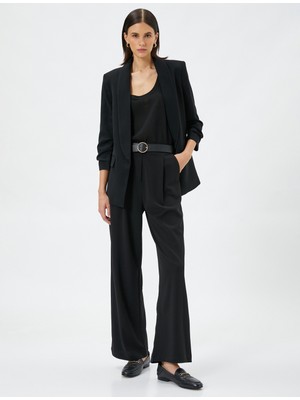 Koton Basic Blazer Ceket Kapaklı Cepli