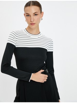 Koton Triko Kazak Bisiklet Yaka Uzun Kollu