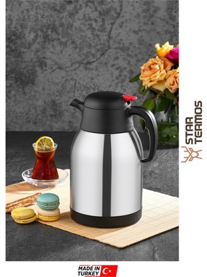 Star Termos 2 Litre Çift Kat Paslanmaz Çelik Termos  ( Piknik Kamp Outdoor Ofis Otel Kafe Okul )