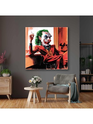 SML Tablo Joker Ilüstrasyonu Gotham City Efsane Film Kanvas Tablo