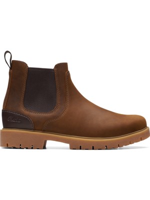 Clarks Deri Kahve Erkek Bot Rossdale Top