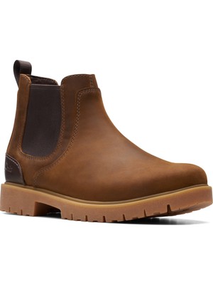 Clarks Deri Kahve Erkek Bot Rossdale Top