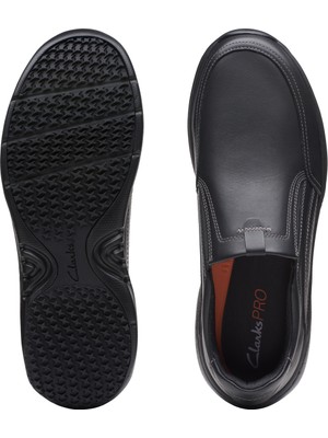 Clarks Deri Siyah Erkek Günlük Ayakkabı Clarkspro Step