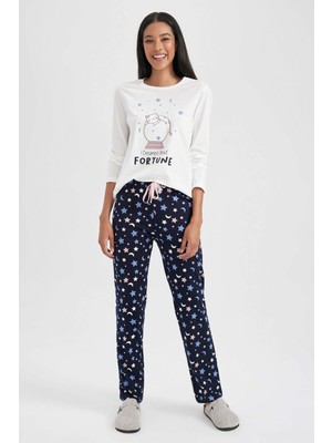 DeFacto Fall in Love Regular Fit Uzun Kollu Pijama Takımı A9928AX23AU
