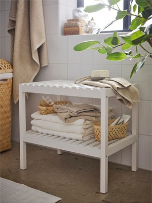 Hobiceyiz Bank, Beyaz, 58X38 Cm, Muskan