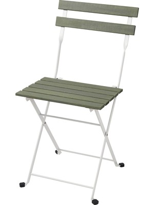 Hobiceyiz Katlanabilir Sandalye, Beyaz-Yeşil, Tarnö