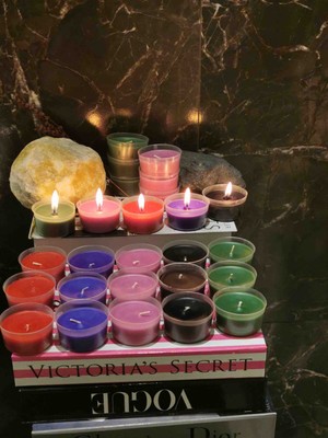 Iv Candles 12'Li Mor Citronella Sineksavar Mum