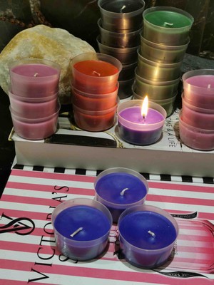 Iv Candles 12'Li Mor Citronella Sineksavar Mum