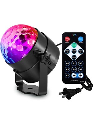 Fybang LED Ses Uzaktan Kumandalı Parti Işıkları Dj Aydınlatma Disko Topu Strobe Kulüp Lambası 7 Mod Sahne Par Işığı Sihirli Mini Noel Için LED Sahne Işıkları Ev Odası Dans Partisi Partile (Yurt Dışından)