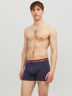 Jack & Jones Renkli Logolu 3'lü Boxer Paketi - James