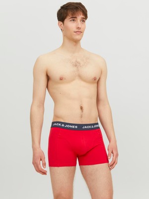 Jack & Jones Renkli Logolu 3'lü Boxer Paketi - James