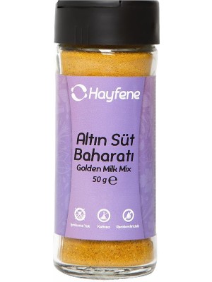 Hayfene Altın Süt Baharat Karışımı - 50 gr, Türkiye Menşeli, Doğal ve Katkı Maddesi İçermeyen