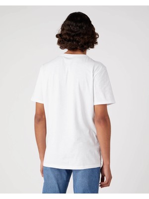 Wrangler Erkek Bisiklet Yaka Beyaz T-Shirt - W7CAD3989