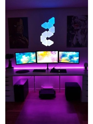 Nanopro 5 mt Kumandalı RGB Şerit Işık Aydınlatma Ultra Pixel Silikon Yapışkan Set Düşük Enerji Tüketimi