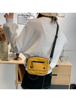 Masoffy Beyaz 2 Kadın Kanvas Çanta Japonya Tarzı Kız Küçük Çanta Omuz Çantaları Kadın Messenger Crossbody Okul Çantası Çanta Telefonu Çanta Сумка Женская (Yurt Dışından)