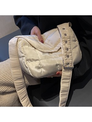 Masoffy Altın Mini Stil D Moda Kadın Omuz Çantası Kapitone Pamuklu Crossbody Çanta Eşkenar Dörtgen Flap Çanta Lüks Tasarımcı Tote Çanta Seyahat Alışveriş Için Çanta (Yurt Dışından)