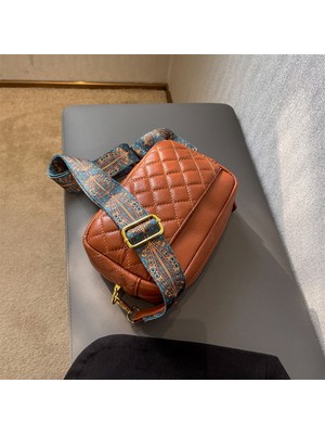 Masoffy Siyah Retro Omuz Crossbody Çanta Baskılar Geniş Kayış Pu Deri Crossbody Sling Çanta Eşkenar Dörtgen Desen Katı Fermuar Seyahat Çalışması Için Küçük (Yurt Dışından)