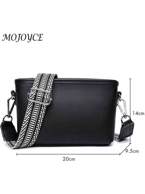 Masoffy Kahverengi Ilk Katman Dana Crossbody Çanta Geniş Kumaş Kayış Kadın Çanta Moda Yumuşak Düz Renk Rahat Taşınabilir Hafta Sonu Tatili Için (Yurt Dışından)