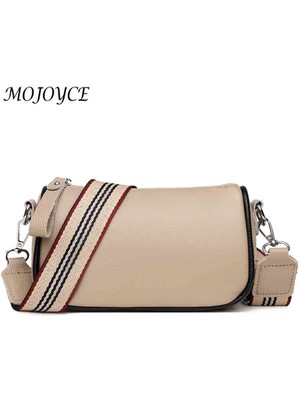 Masoffy Kahverengi Vintage Messenger Çanta Geniş Kayış Moda Bayanlar Crossbody Çanta Düz Renk Crossbody Messenger Çanta Seyahat Için Yumuşak Doku (Yurt Dışından)