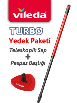 Vileda Turbo Teleskopik Sap + Üçgen Başlık