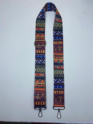 Karan Tuhafiye Otantik Desenli Palaska / Çanta Sapı / Desenli Çanta Sapı / Ayarlanabilir Çanta Sapı