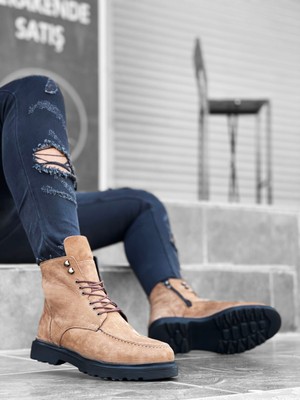 BOA BA0212 Içi Dışı Nubuk Deri Taba Erkek Bot