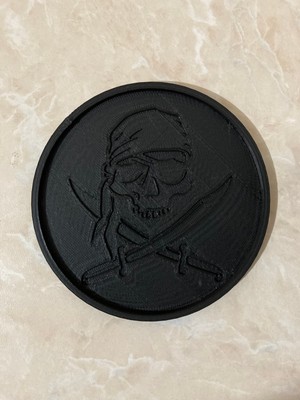 YuMuDo Pirate Skull - Korsan Bardak Altlığı Seti - Organik Plastik