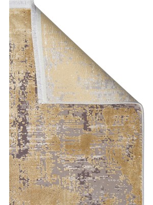 Eko Halı Fresco Fs 30 Grey Gold Xw Yumuşak Dokulu Özel Işıltılı Yüksek Kaliteli Sık Dokuma Modern Halı