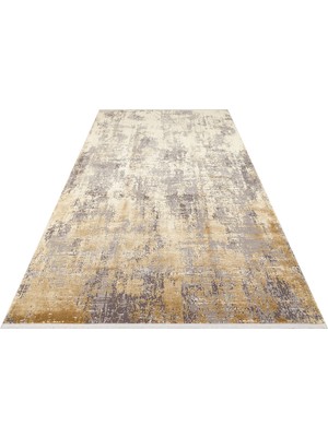 Eko Halı Fresco Fs 30 Grey Gold Xw Yumuşak Dokulu Özel Işıltılı Yüksek Kaliteli Sık Dokuma Modern Halı