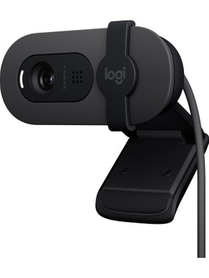 Logitech BRIO 100 Full HD 1080p Gizlilik Kapaklı Mikrofonlu Web Kamerası - Siyah