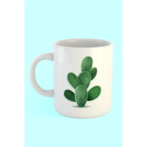 Hobi Shop Çizim Kaktüs Baskılı Kahve Kupası