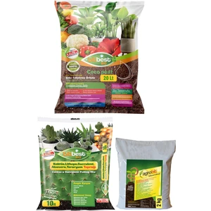 Alternatif 20 Lt + Bitbest Kaktüs 10 Lt Bitki Toprağı + Solucan Gübresi 2 kg