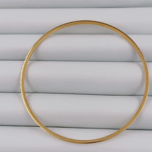 Çelik Gold 6,7 Cm. Büyük Boy Ajda Ince Bilezik Iç Çevresi 21 Cm.