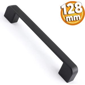 Gölcük Oval (128 mm - 12.8 cm) Siyah Metal Mobilya Mutfak Dolabı Çekmece Dolap Kapak Kulpu Kulbu Kulpları