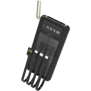 Koçak Elektronik PW59 Güneş Enerjili Solar 10.000 Mah 4lü Kablolu LED Ekran Fenerli Yeni Nesil Powerbank