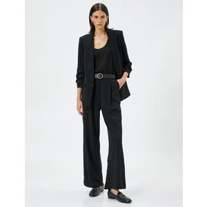 Basic Blazer Ceket Kapaklı Cepli