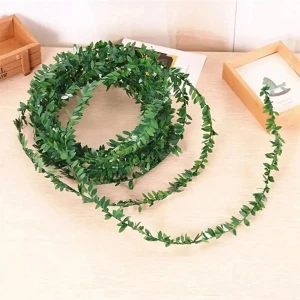 Telli Taç Sarmaşık Minik Yaprak (1 Cm) Şerit Yapay Çiçek, Kötü Görüntü Kapatıcı, Boru Süsü