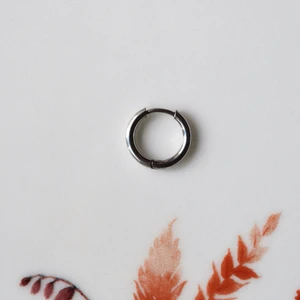 Erkek Cerrahi Çelik Halka Küpe Silver Renk 14 mm