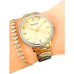 Çelik Taşlı Şık Kadın Kol Saati+Bileklik