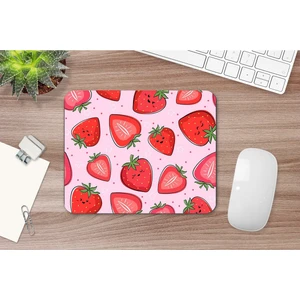 Hobi Shop Çilek Mouse Pad, Diktörgen Mousepad, Mause Pad, Ofis Mausepad, Kaymaz Taban