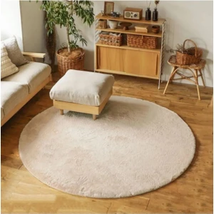Enva Home Jel Taban Yıkanabilir Yolluk Daire Overloklu Uzun Tüylü Peluş Post Bej