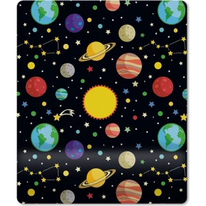Baskı Bazar Uzay ve Gezegenler Bilek Destekli Mouse Pad