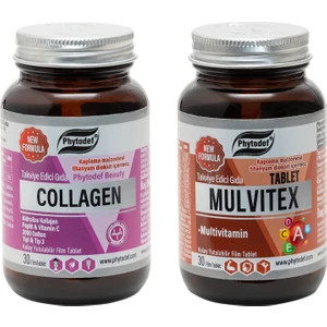 Kolajen + Vitamin C - 30 Tablet & Mulvitex Multivitamin - 30 Tablet