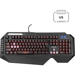 SLAYER KB-R11 Siyah USB Tuş Aydınlatmalı Makrolu US Q Gaming Klavye