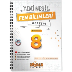 Spoiler Yayınları 8. Sınıf Fen Bilimleri Yeni Nesil Defteri