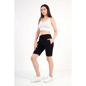 giyadda Unisex Siyah Rahat Kalıp Günlük Şort