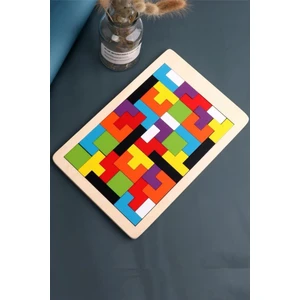 Ahşap Puzzle Tetris Oyunu Eğitici Ahşap Oyunu Yapboz Oyunu